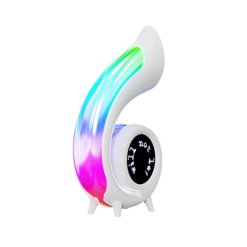 Wireless Bluetooth-compatible Speaker Night Light Alarm Clock LED Screen