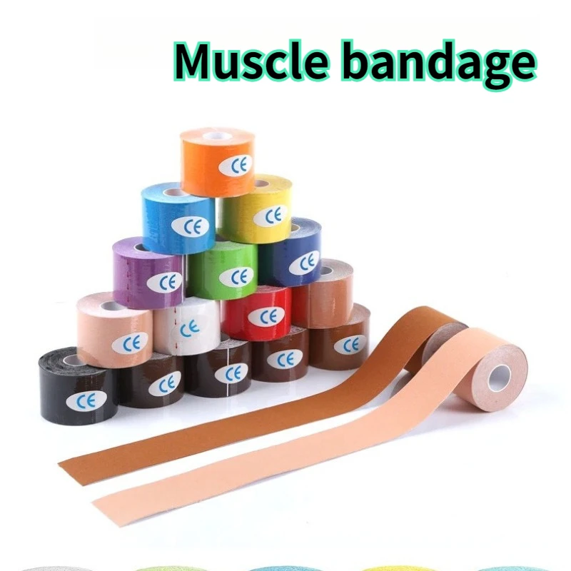 

1 Roll Sports Bandages Muscle Patches Stretch Taps Athletes' Strain Tapes Lifting Bandages Fitness Supplies
