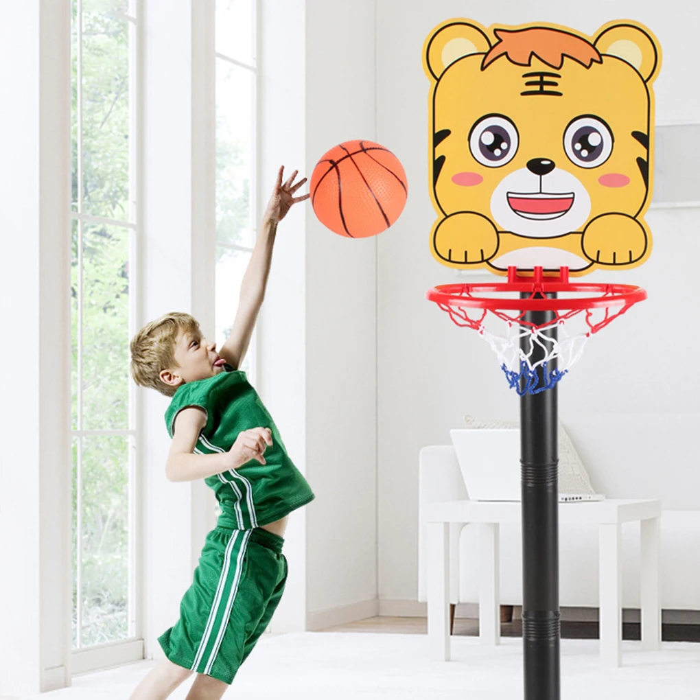 Liftable Parent-child Interaction Made With Plastic Classic Cartoon Children Basketball Playing Set