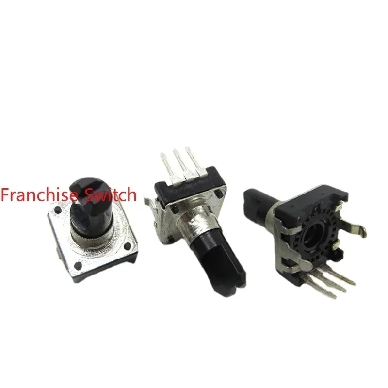 10PCS EC12 Audio Coding Switch 360 Rotary Encoder 24-bit Tripod Handle Length 15MM Without