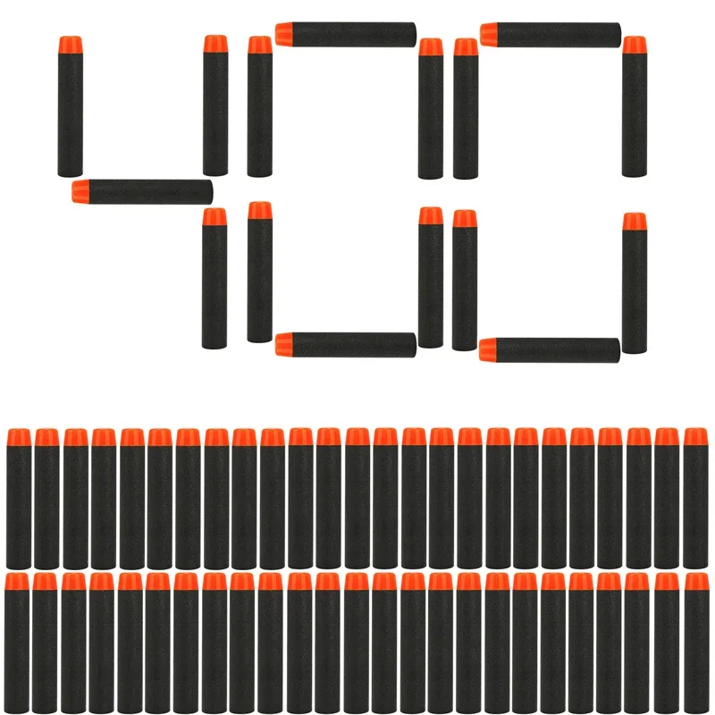 

T-Black Solid Round Head Bullets 7.2cm for Nerf N-strike Elite Series Blasters Foam EVA Refill Darts Kids Toy Guns Accessories