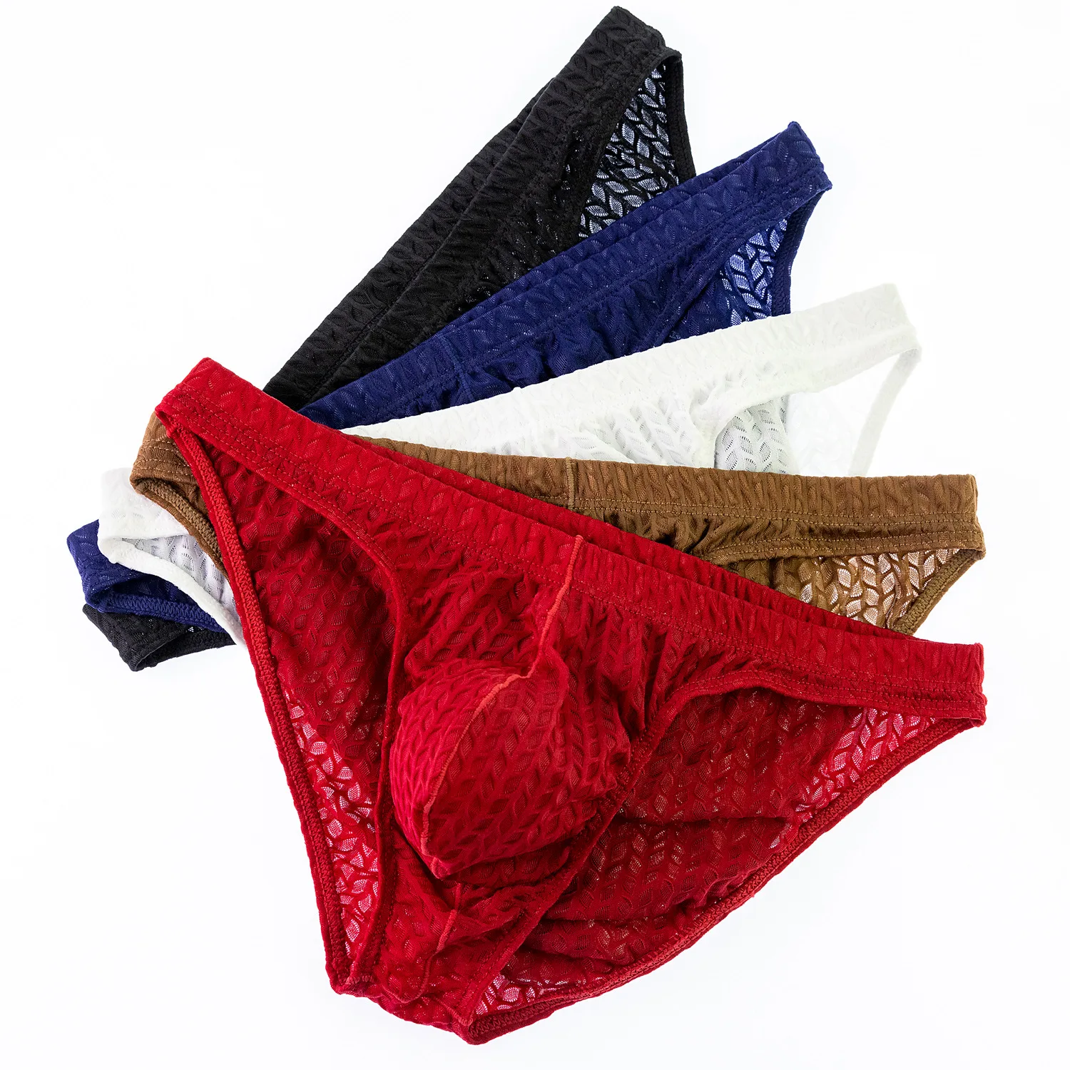 

Men's Lace Briefs Breathable Soft Triangle Underwear Skin-friendly Quick Dry 5 Colors Comfort Daily Underwear.