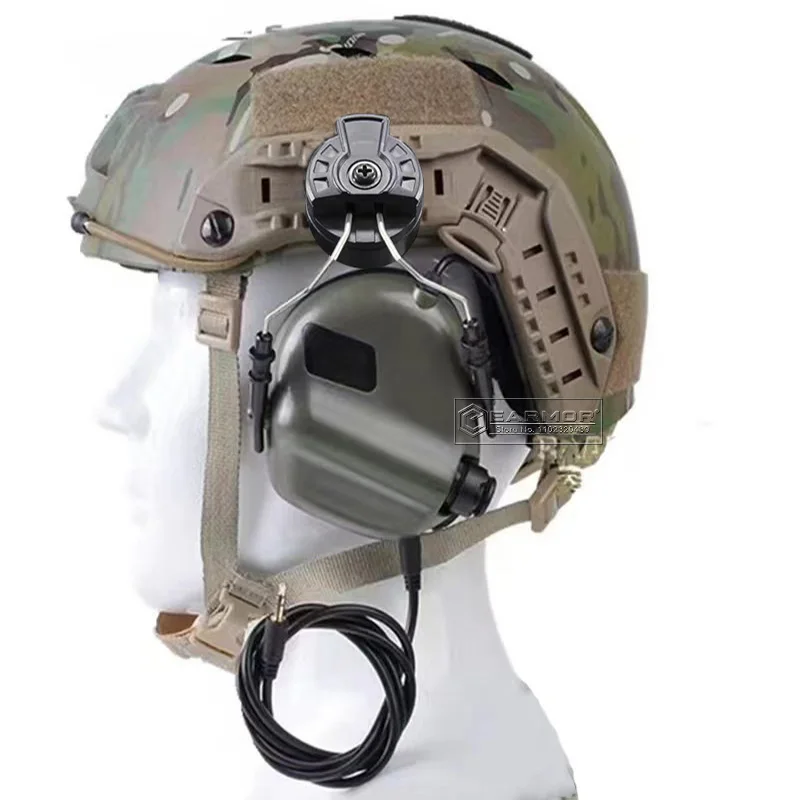 EARMOR M31H Military Tactical Headphones Electronic Hearing Protection for Wendy Exfil Helmet Rails Noise Cancelling Headphones