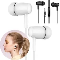 Stereo Earphones Portable 3.5mm In Ear Headphones Deep Bass High Definition Wired Headset For Mobile Phones