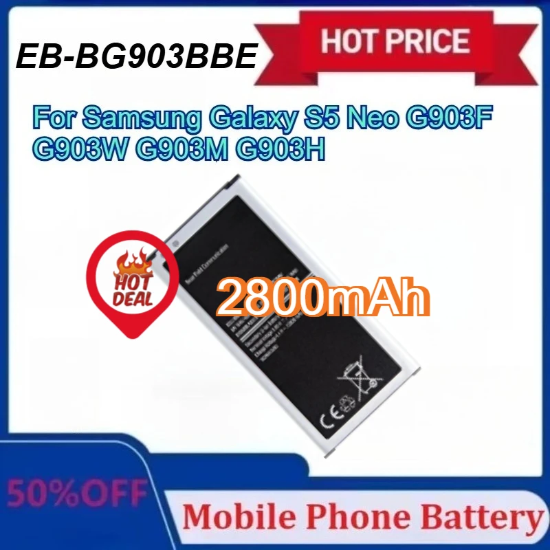 

Новый аккумулятор для мобильного телефона EB-BG903BBE 2800 мАч для Samsung Galaxy S5 Neo G903F G903M G903W G903H Сменные аккумуляторы