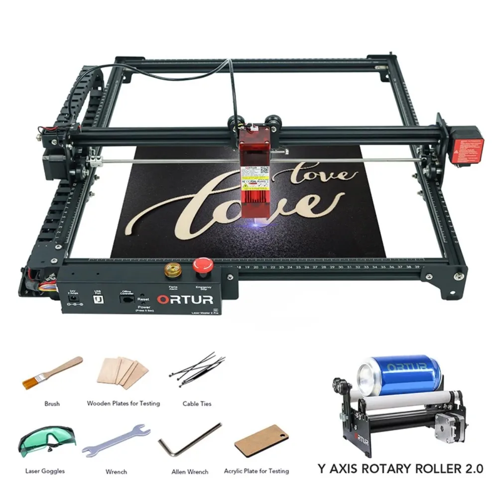 

Ortur LASE Master 2proS2 Engraver Cutter For Wood/Acrylic/ Metal With Rotary 5 Safety Protective DIY Engraving Cutting Machine