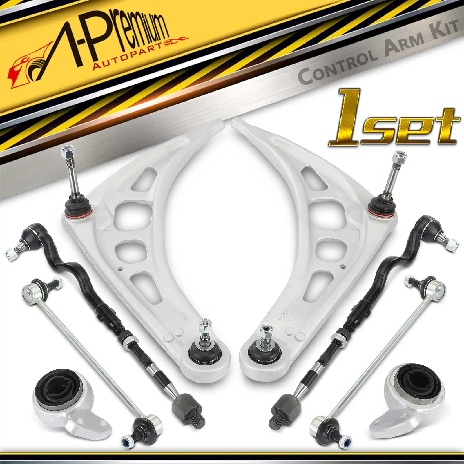 A-Premium 8x Front Control Arm & Sway Bar Link & Tie Rod End for BMW 323i 328i 1999-2000 325i 330i 325Ci 2001-2005 323Ci 2000 Z4