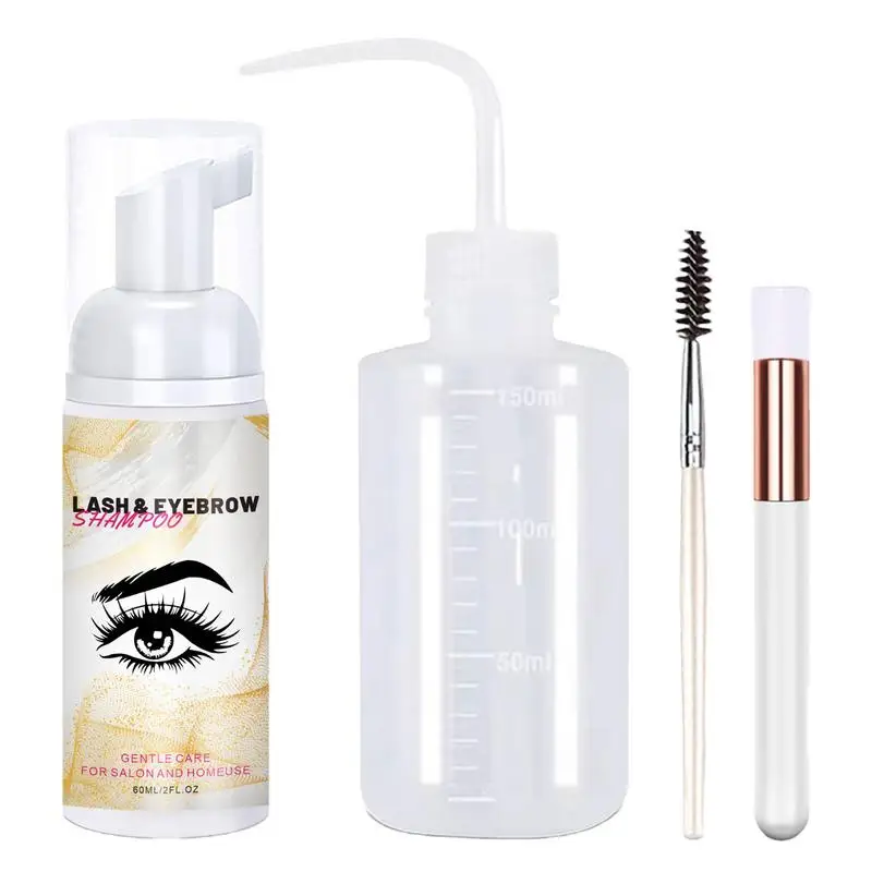 2024 Eyelash Cleaning Washing Bottle Eyebrow Shampoo Remover Skin Care Graft Lash Cleanser Bottle Eyelash Extension Makeup Tools