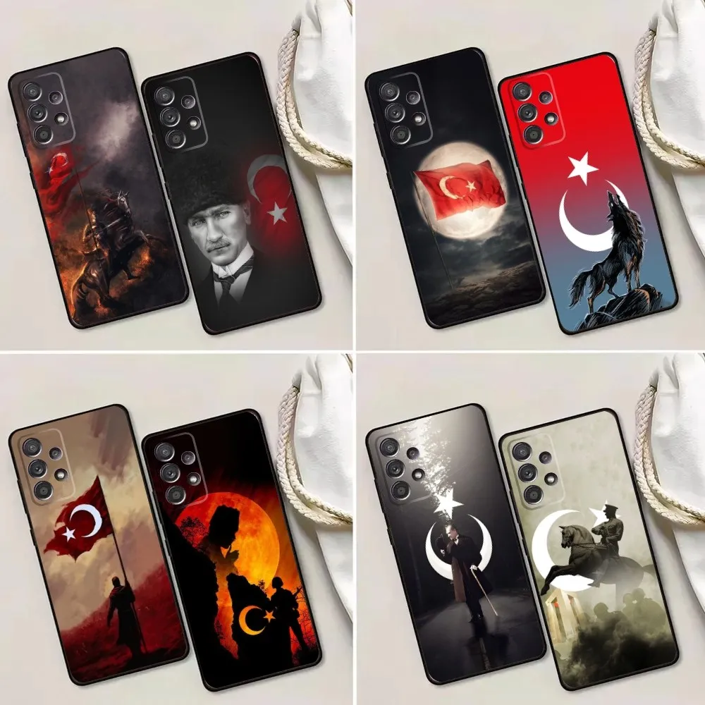 Turkey Mustafa Kemal Ataturk Phone Case For Samsung Galaxy A13,A21s,A22,A31,A32,A52,A53,A71,A80,A91 Soft Black Phone Cover