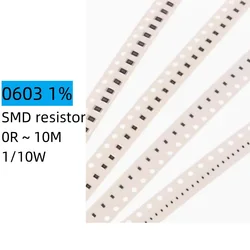 PLR 660PCS 33Values Each 20pcs 1R-1M 10K 100K 1K 100R 0201 0402 0603 0805 1206 1% SMD Resistor Assorted Kit Resistance Set