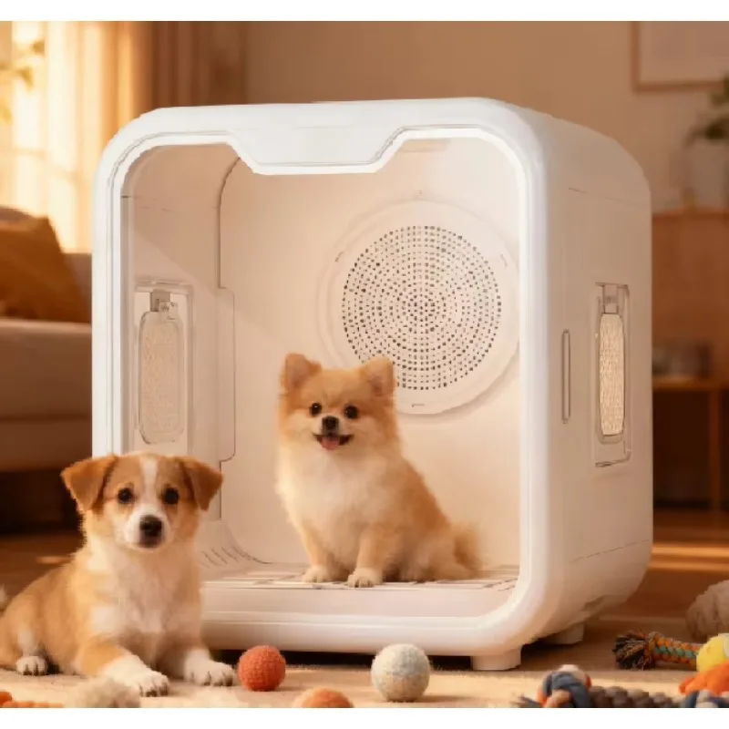 

NEW Eco-Friendly Antibacterial Smart Pet Hair Dryer for Cats Dogs-Quiet Chargeable Automatic Drying Box 360 Degree Temperature