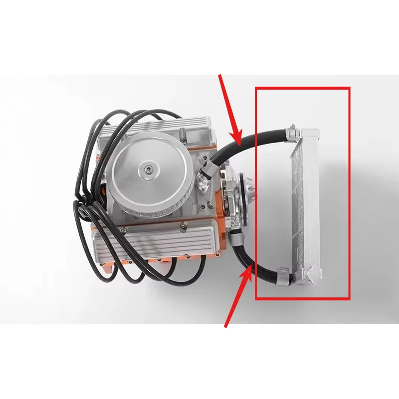 RC Model Simulation Decor V8 Engine Radiator with Hose for 1/10 RC4WD Z S1773 custom size RC Crawler Scale Modification Parts