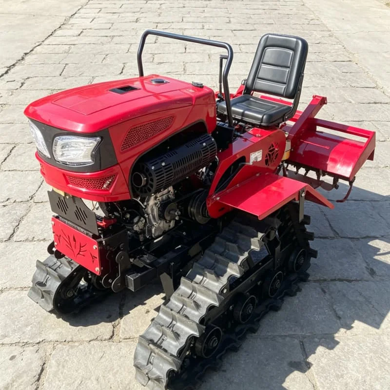 Customized Crawler tractor, agricultural crawler rotary tiller, 2026 new farm ploughing machine，EC International Certification