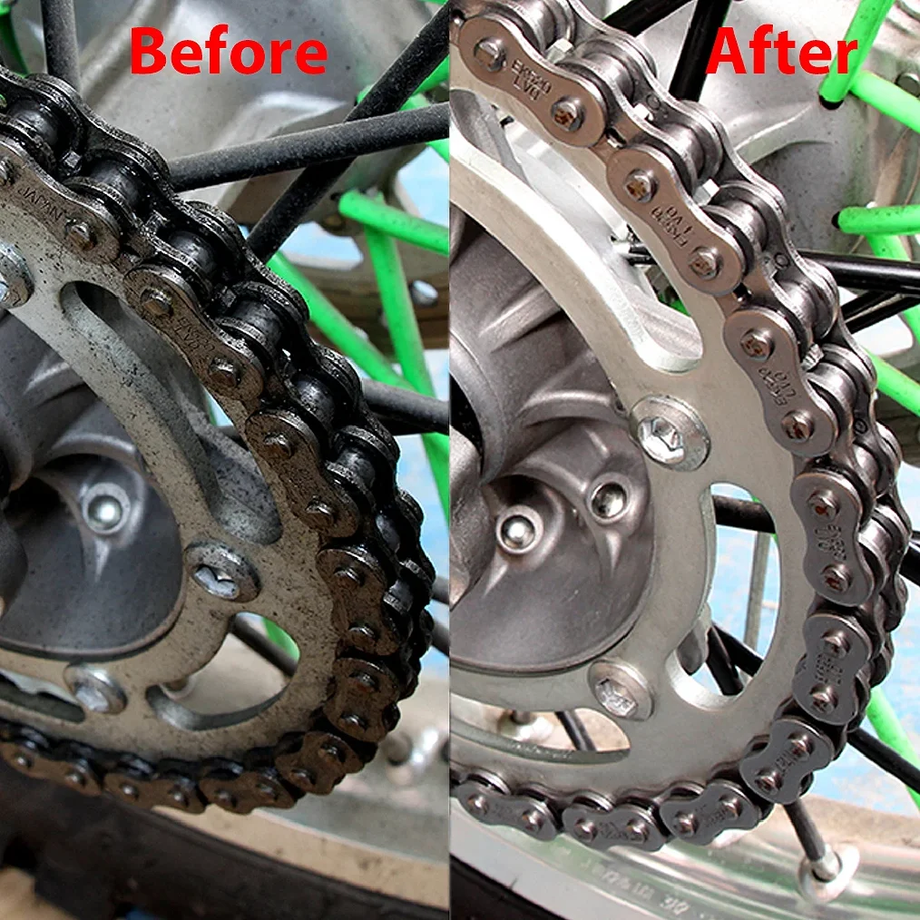مجموعة آلة تنظيف سلسلة الدراجات النارية، أداة تنظيف تروس الفرشاة لسلاسل الدراجات النارية، ملحقات تشحيم جهاز التشحيم
