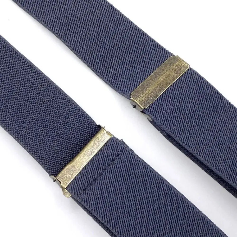 Tirantes ajustables Vintage x-black, tirantes elásticos de 3,5 cm de ancho, 4 Clips de gancho de bronce para fiesta de boda