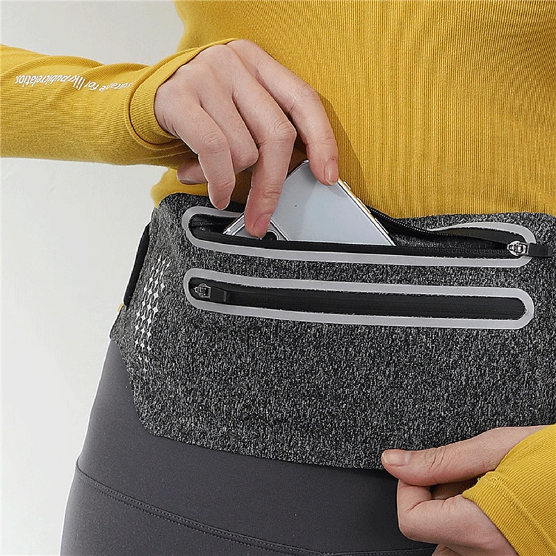 Outdoor Sport Hidden Waist Bag Travel Lightweight Phone Storage Belt Bag Ultra-Thin Fanny Pack Women Running Waist Pouch