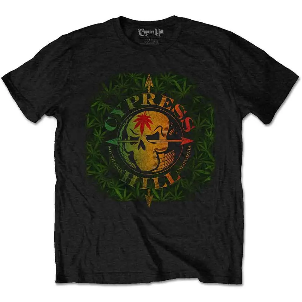 

Футболка Cypress Hill South Gate Logo & Leaves официэль Hommes унисекс