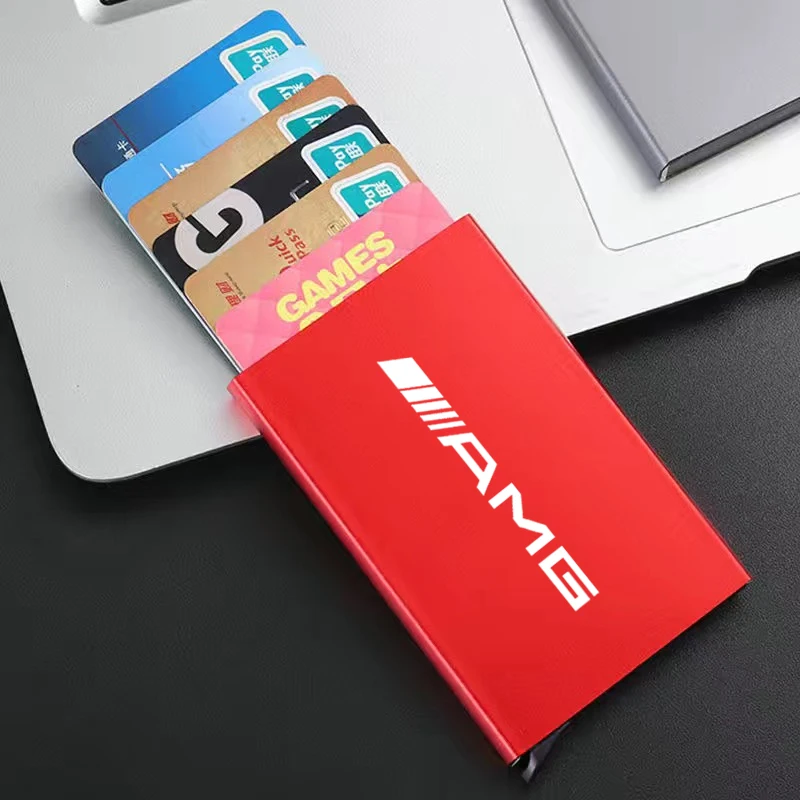 Wallets Pocket Case Bank Card Women Men Credit Card Box For Mercedes Benz Amg W203 W204 W205 W211 W463 W210 W212 W213 W218 W176