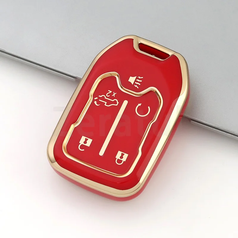 5 Buttons TPU Car Smart Remote Key Case Cover for Chevy Chevrolet Suburban Tahoe for GMC Terrain Yukon XL Shell Fob Holder Bag view 5