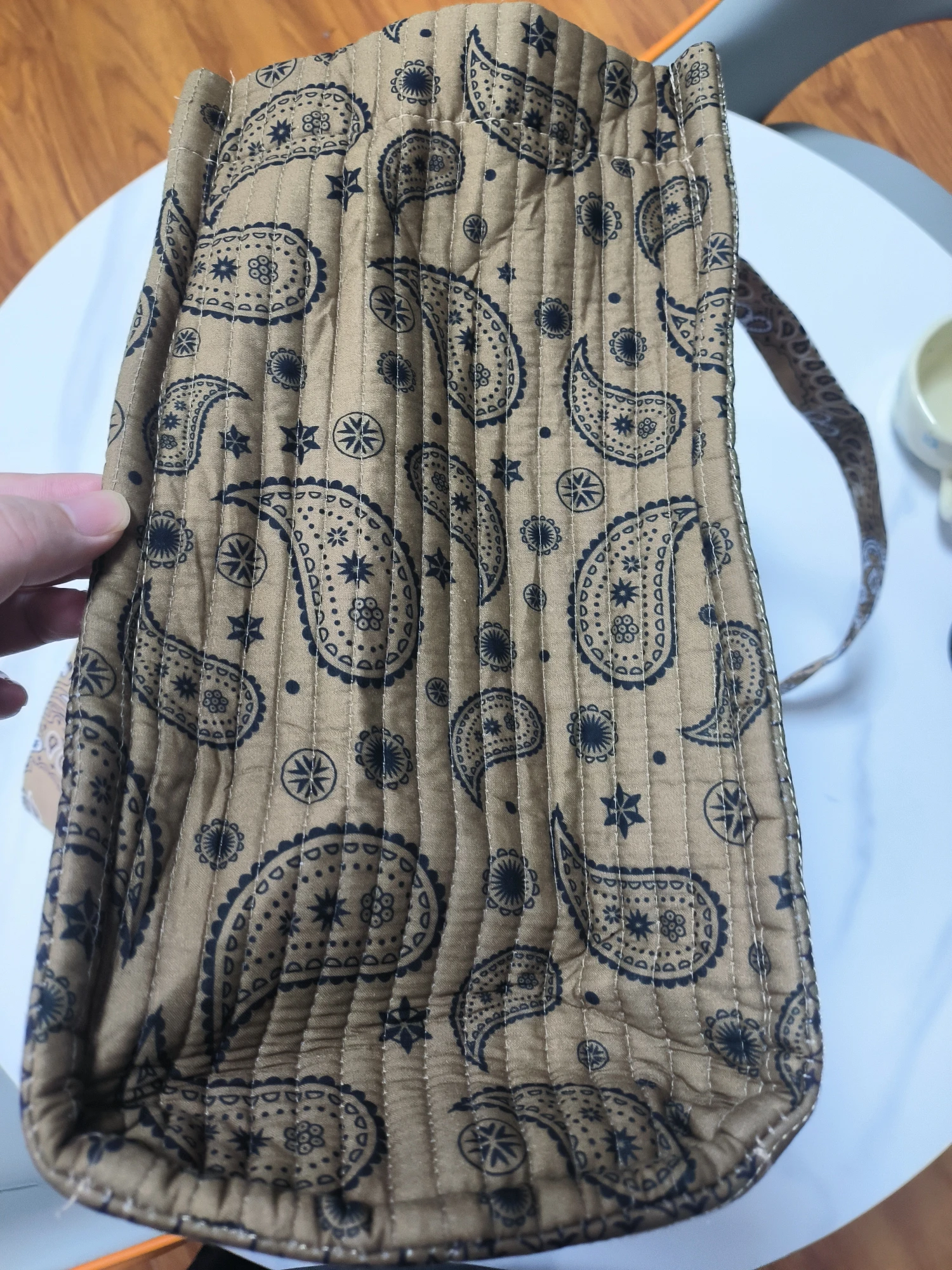 Böhmische Künstlerische Vintage-Tragetasche mit Blumenmuster, Damen-Schultertasche, Vielseitige Große Einkaufstasche für Arbeit und Freizeit – Detail 3