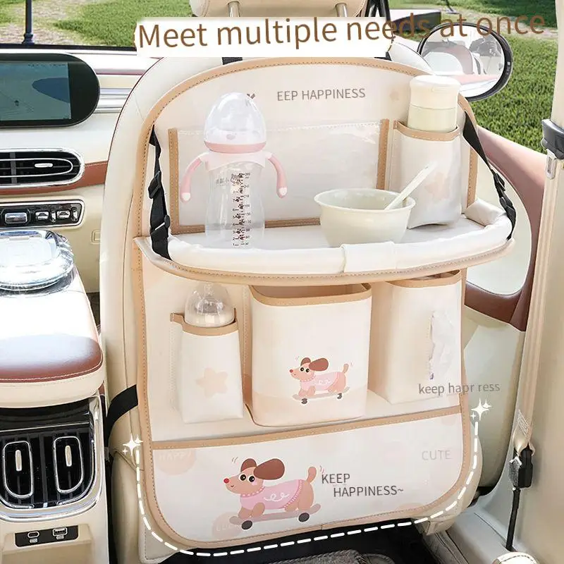 

1 шт., противоударный коврик для автомобильного сиденья, антигрязный, милый щенок, сумка для хранения на заднем сиденье автомобиля, стол, многофункциональный противоударный коврик для спинки сиденья