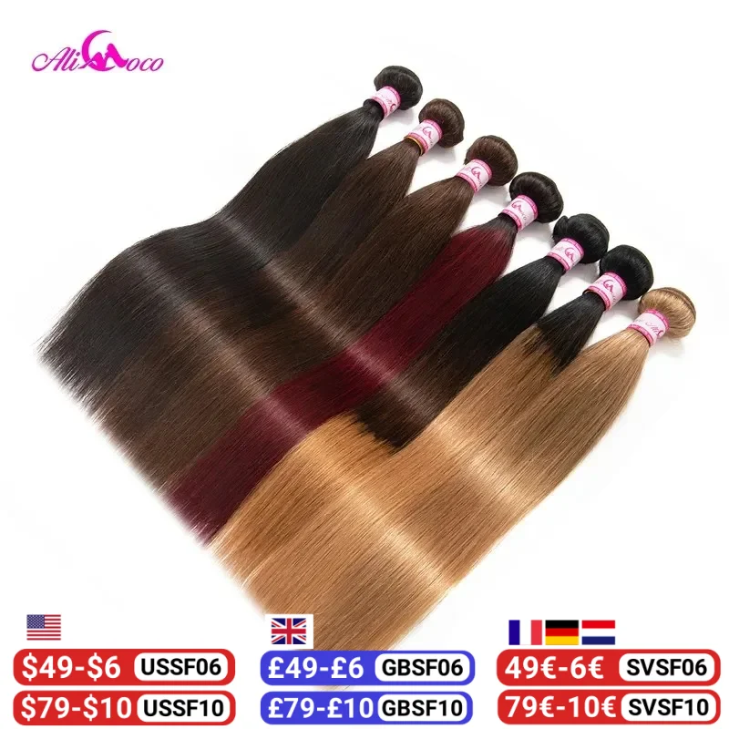 Ali Coco Brazilian Straight Hair 1/3/4 Bundles 