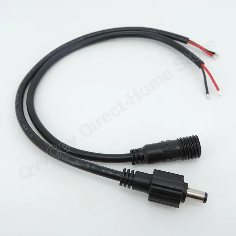 DC 5.5 x 2.1mm IP68 Waterproof 18AWG 7A Male and Female Connector Plug 2 Pin Power supply adapter Wires