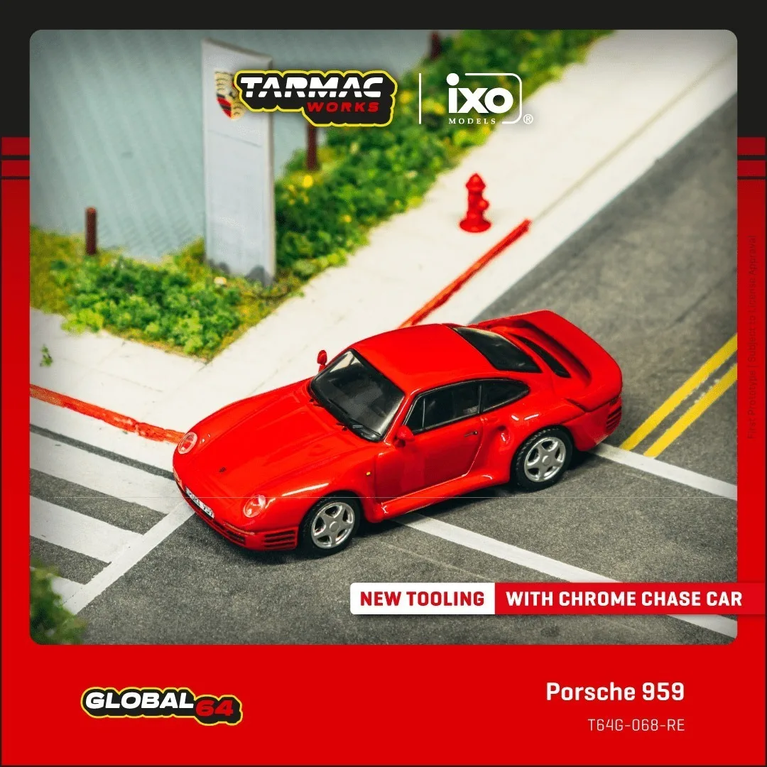 

PreSale TW 1:64 Porsche 959 Red Diecast Car Model Collection Toys Tarmac Works