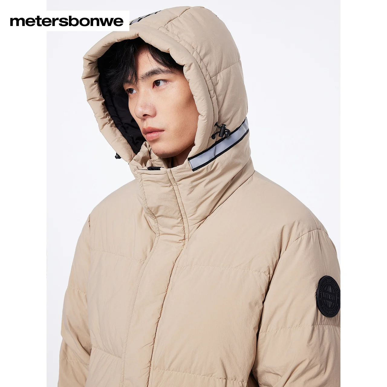 Metersbonwe-Men's Waterproof Jacket Puffer Thick Windproof And Oil Proof Hooded Duck Down Jacket Commute Daily Casual  Winter