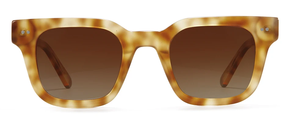 Chim 004 Designer-Sonnenbrille aus schwarzem Acetat, große polarisierte quadratische Fassung für Damen und Herren, flache UV400-Schutzgläser – Detail 3