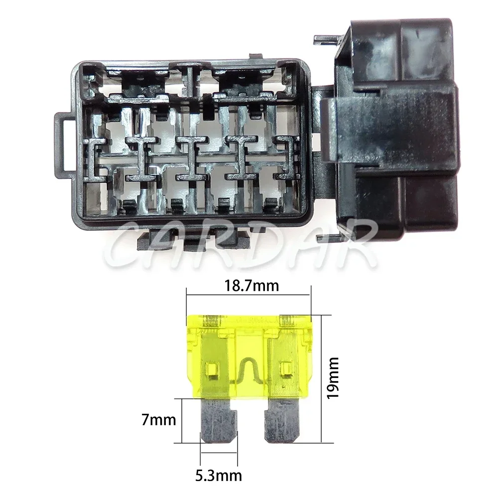 1 Set 4 Way Black Standard Automotive Circuit Controller Box Medium Relay Fuse Box Assembly Car Insurance Fuse Holder