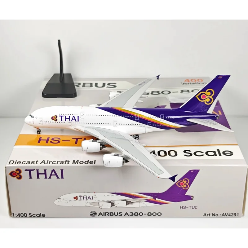 

Diecast 1/400 Scale AV4291 Thai Airways A380-800 HS-TUC Alloy Aircraft Model Toy Collectible Ornament Decoration