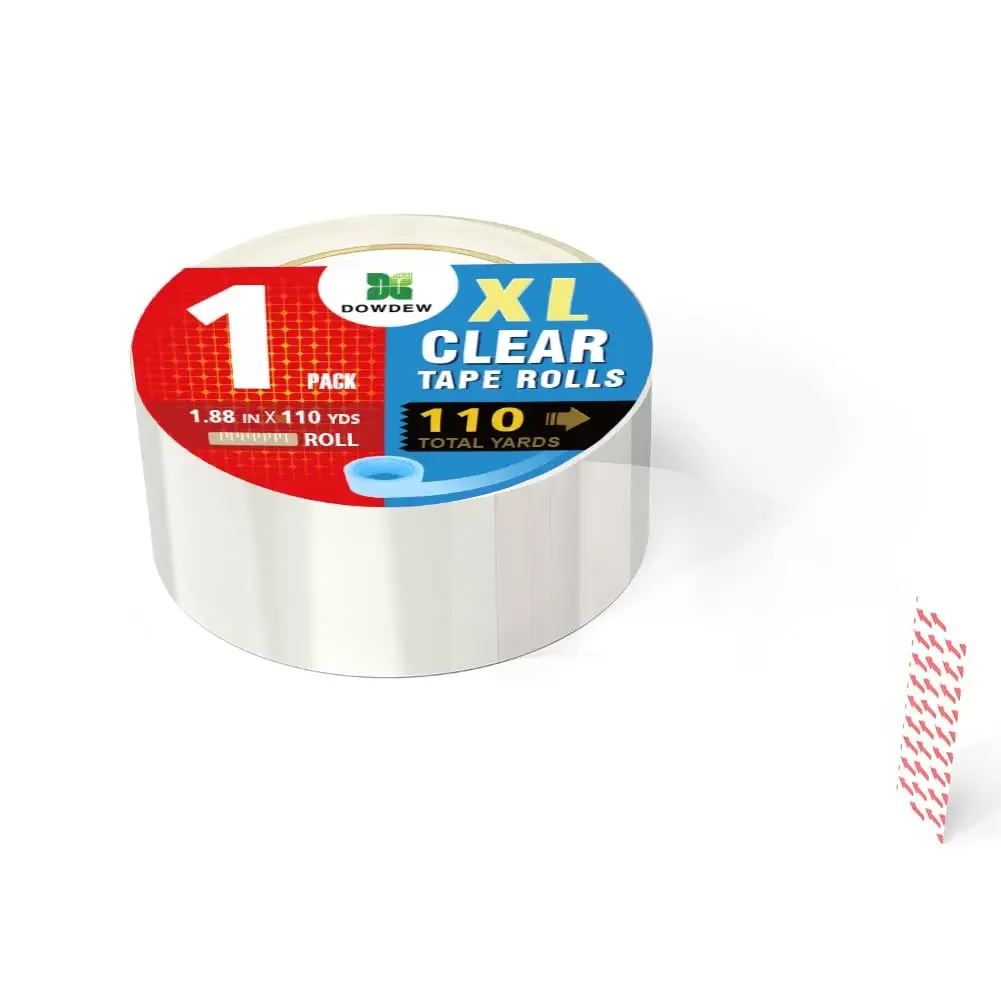 

Extra Long Lasting Clear Packing Tape [110 Yards] Heavy Duty for Moving and Shipping