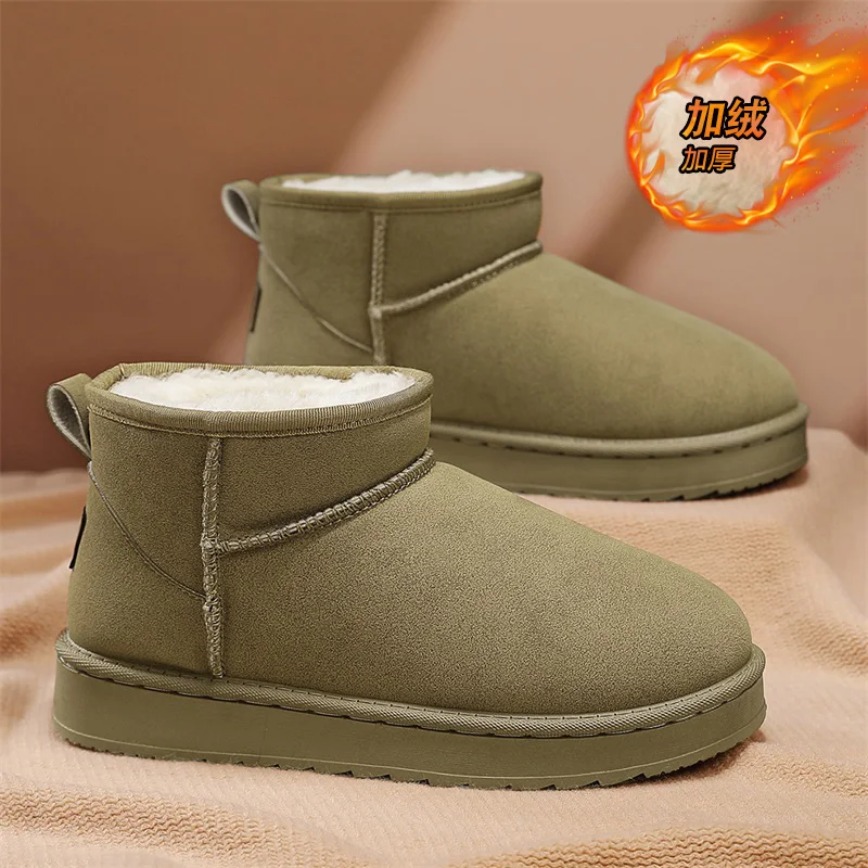 أحذية ثلج معزولة لعام 2025 للرجال، مبطنة بالفرو الصناعي ومضادة للانزلاق، مثالية لعيد المحاربين القدامى والتزلج أو التزلج على الجليد