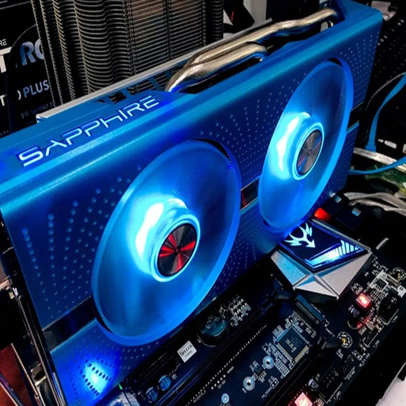 SAPPHIRE-tarjeta gráfica RX 580, 8G, NiTRO +, para videojuegos, Radeon RX 580, 8G, RGB