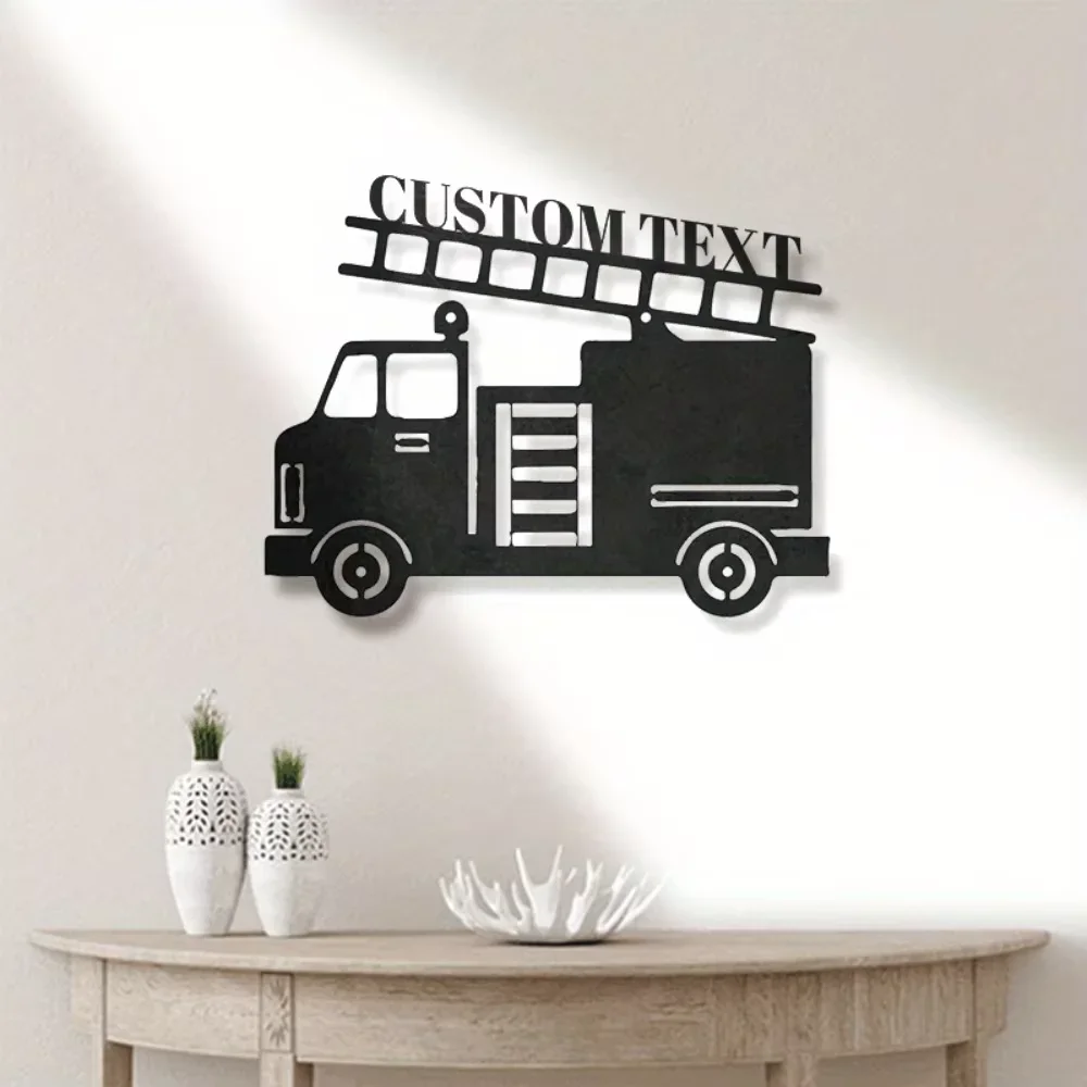 

Изготовленные на заказ железные работы-пожарные грузовики, металлические настенные рисунки, изготовленные на заказ художественные уличные настенные рисунки для домов и современный стиль, любимые детей, высокие