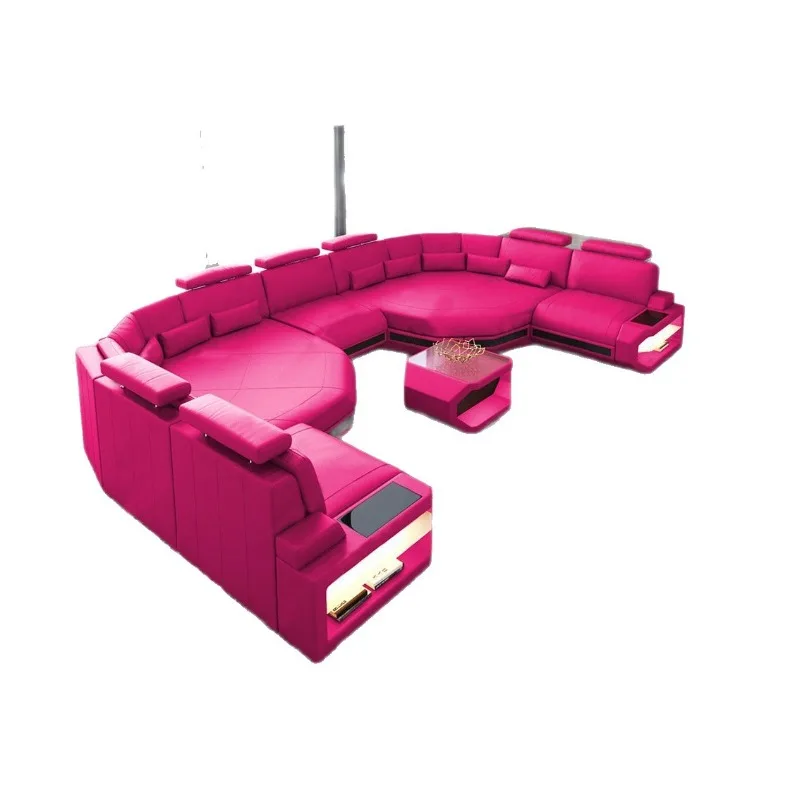 American sofa, the first layer of cowhide is light luxury, simple and modern