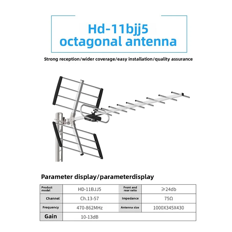 ABSQ-Digital Outdoor High-Definition TV Antenna HD With Free 4K Channels And Up To 200 Mile Range For Attic Or Roof