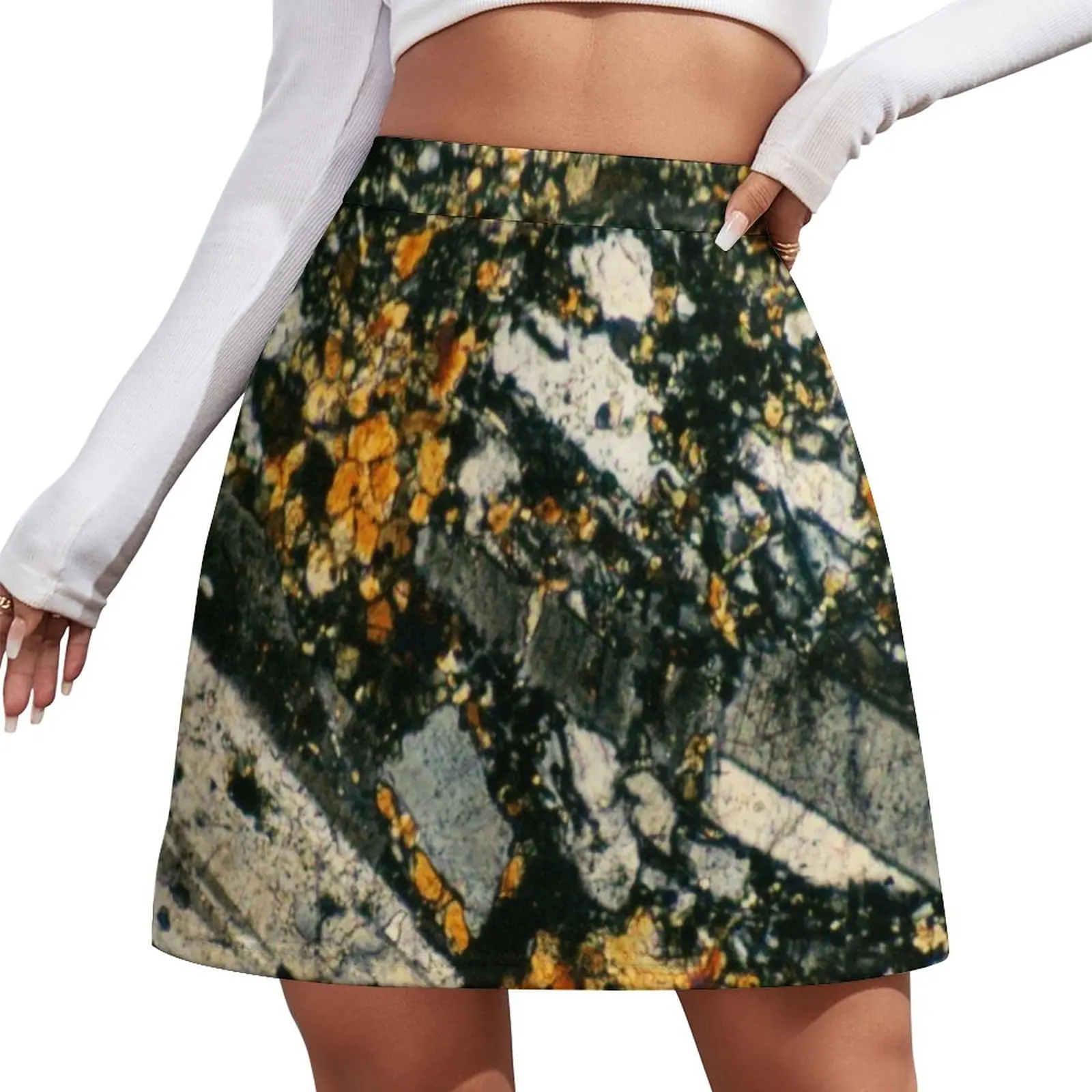 

Feldspar Thin Section Geological Mineral Art Mini Skirt Women skirts Summer skirt korean summer clothes fashion korean clothing