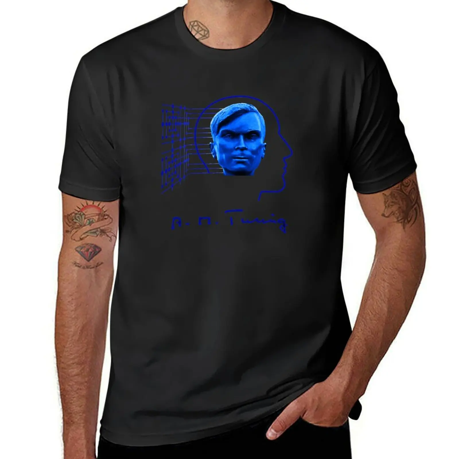 Alan turing, alan, turing, turing portrait T-Shirt sports fans summer top mens graphic t-shirts funny