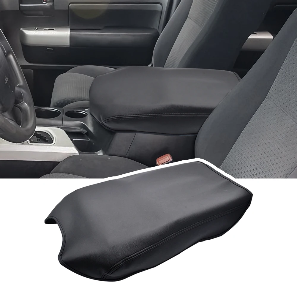 

Автомобильный подлокотник, накладка на коробку для Toyota Tundra 2007-2013 и Sequoia 2008-2022, кожаный защитный коврик для центральной консоли, автомобильные аксессуары