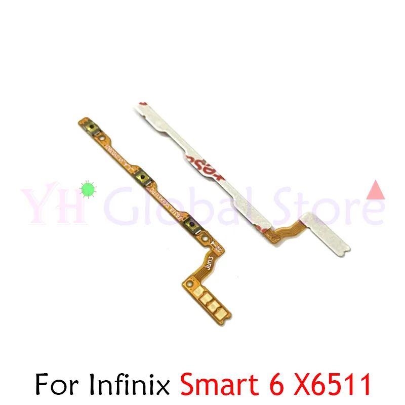 5PCS For Infinix Smart 6 7 X6511 X6515 Power On Off Switch Volume Side Button Flex Cable