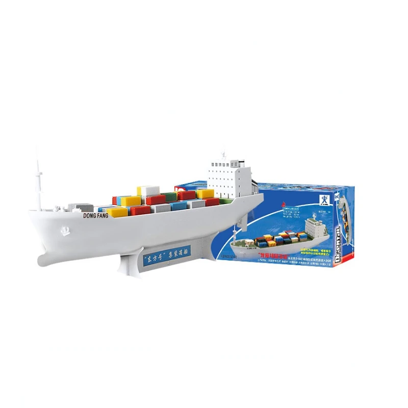 DIY Assembled Ship Model Orient Container Ship Electric Assembled Model Children's Toys Can Be Played on Water