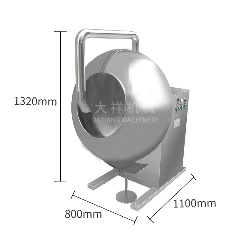 BY-800 Electric Heating 800mm 30-50Kgs Big Capacity Hot Sale Drum Panning Coating Machine