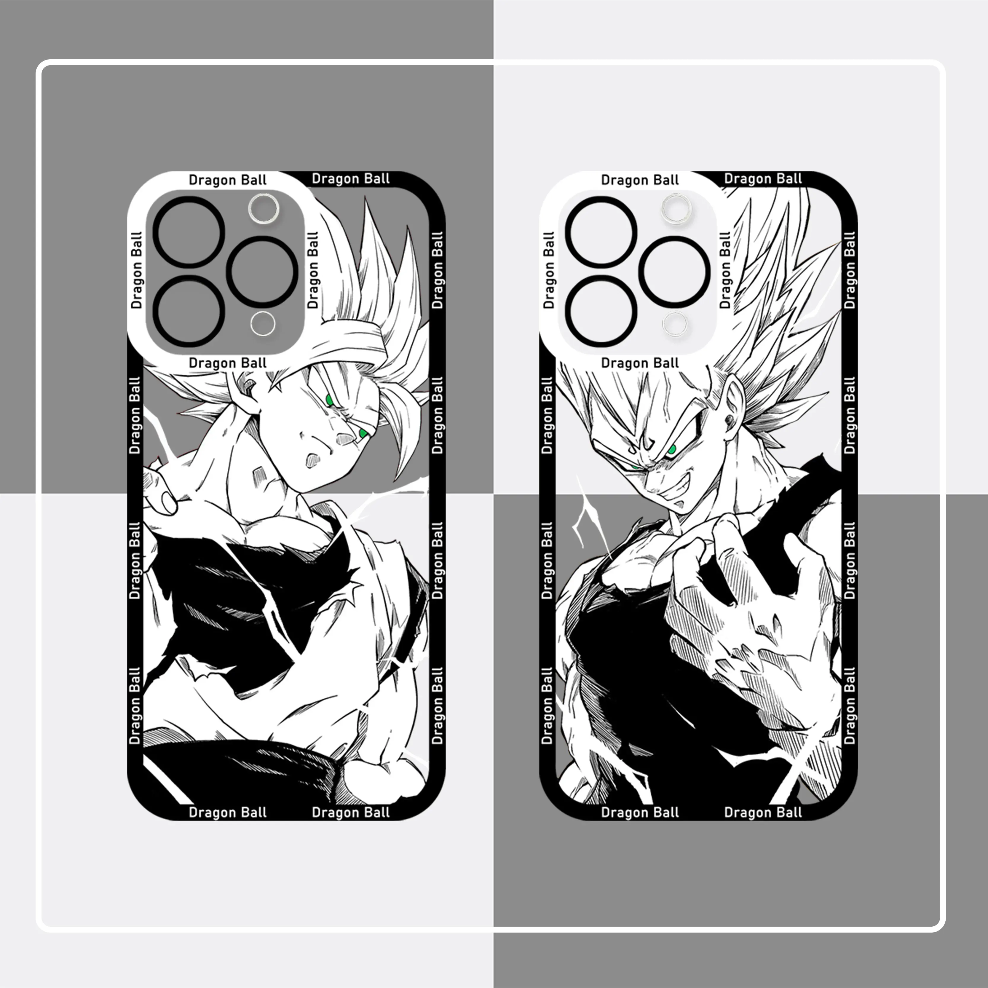 

Популярный японский чехол для телефона с аниме Dragon Ball Son Goku Vegeta для iPhone 15 14 13 12 Mini 11 Pro Max X XR XS 8 SE 2020 Plus прозрачный