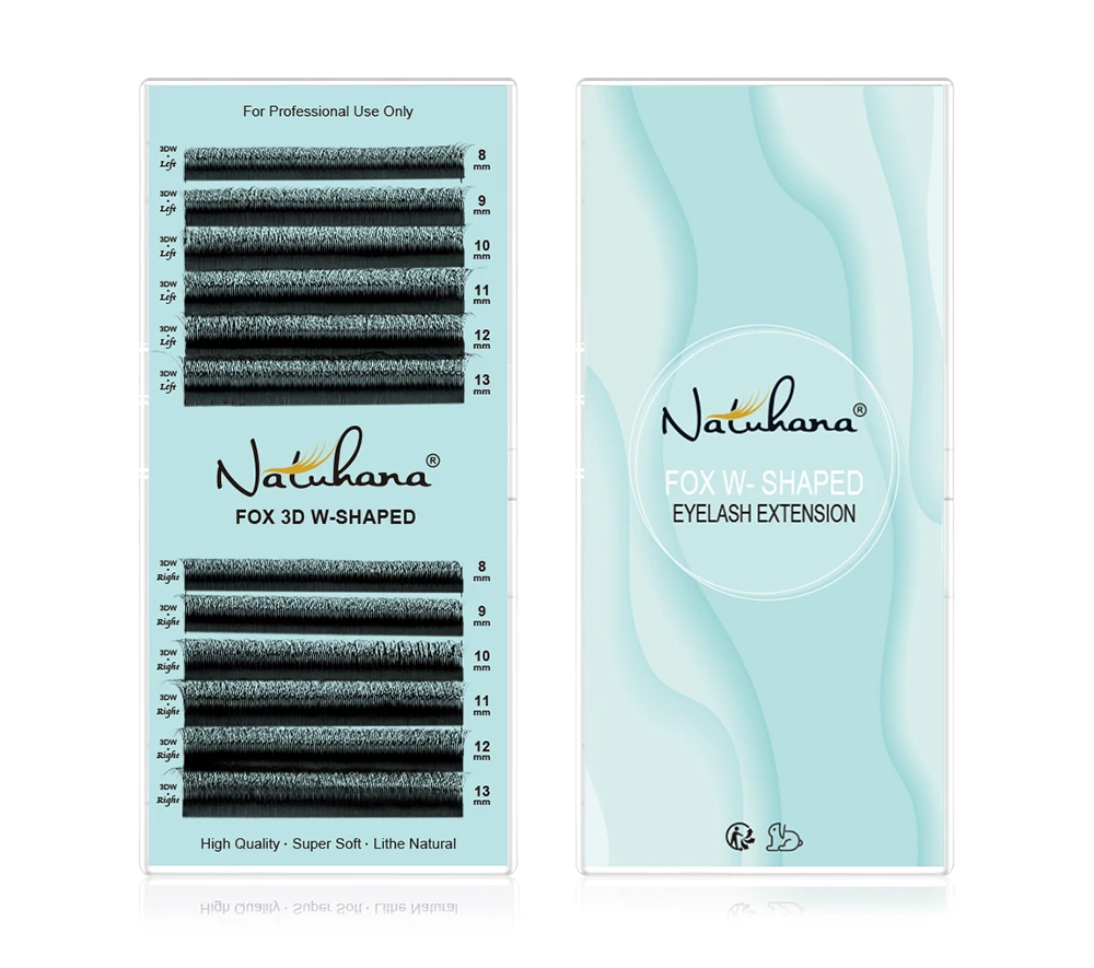 NATUHANA FOX 3D~5D W-förmige Wimpernverlängerung Cat Eye Long Tail Premium Natürliche Leichtgewichtige Volumen Fox Eye Wimpern Make-up-Tool – Detail 8