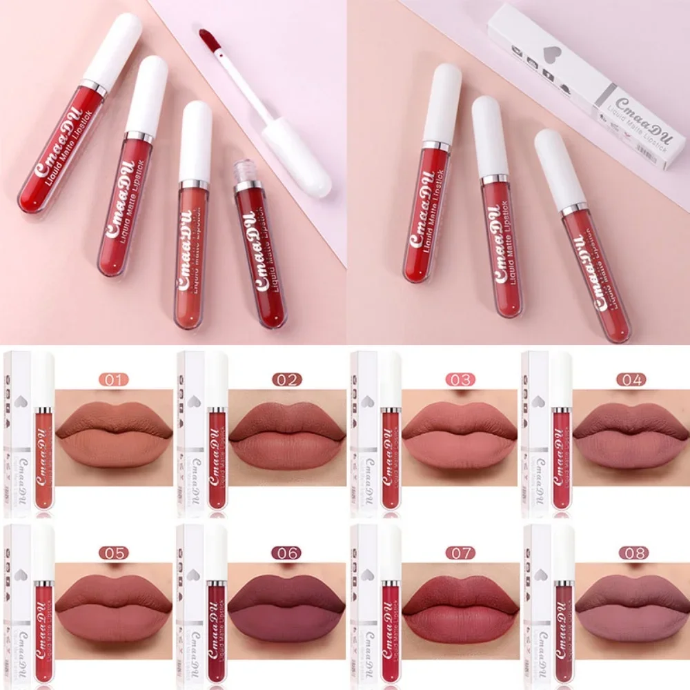 Sexy Long Lasting Velvet Matte Liquid Lipstick, Maquiagem, Mulheres Beleza, Vermelho, Antiaderente, Impermeável, Lip Gloss