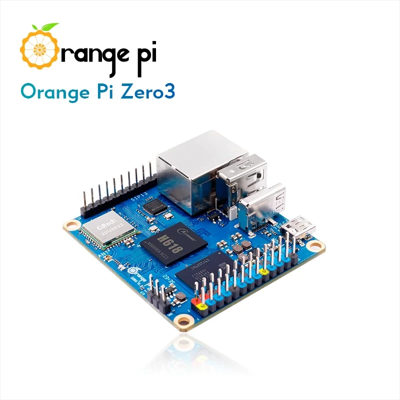 Orange Pi Zero 3 1GB 2GB 4GB RAM Allwinner H618 64-bit 16MB SPI Flash Dual Band WiFi5+BT 5.0 Gigabit LAN Port Single Board