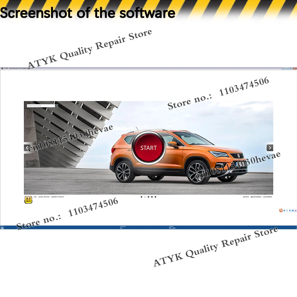 2025 حار ETKA 8.3 Win link برنامج إصلاح السيارات أدوات السيارات لمجموعة A-udi V-W المركبات الأجزاء الإلكترونية كتالوج قاعدة بيانات السيارات