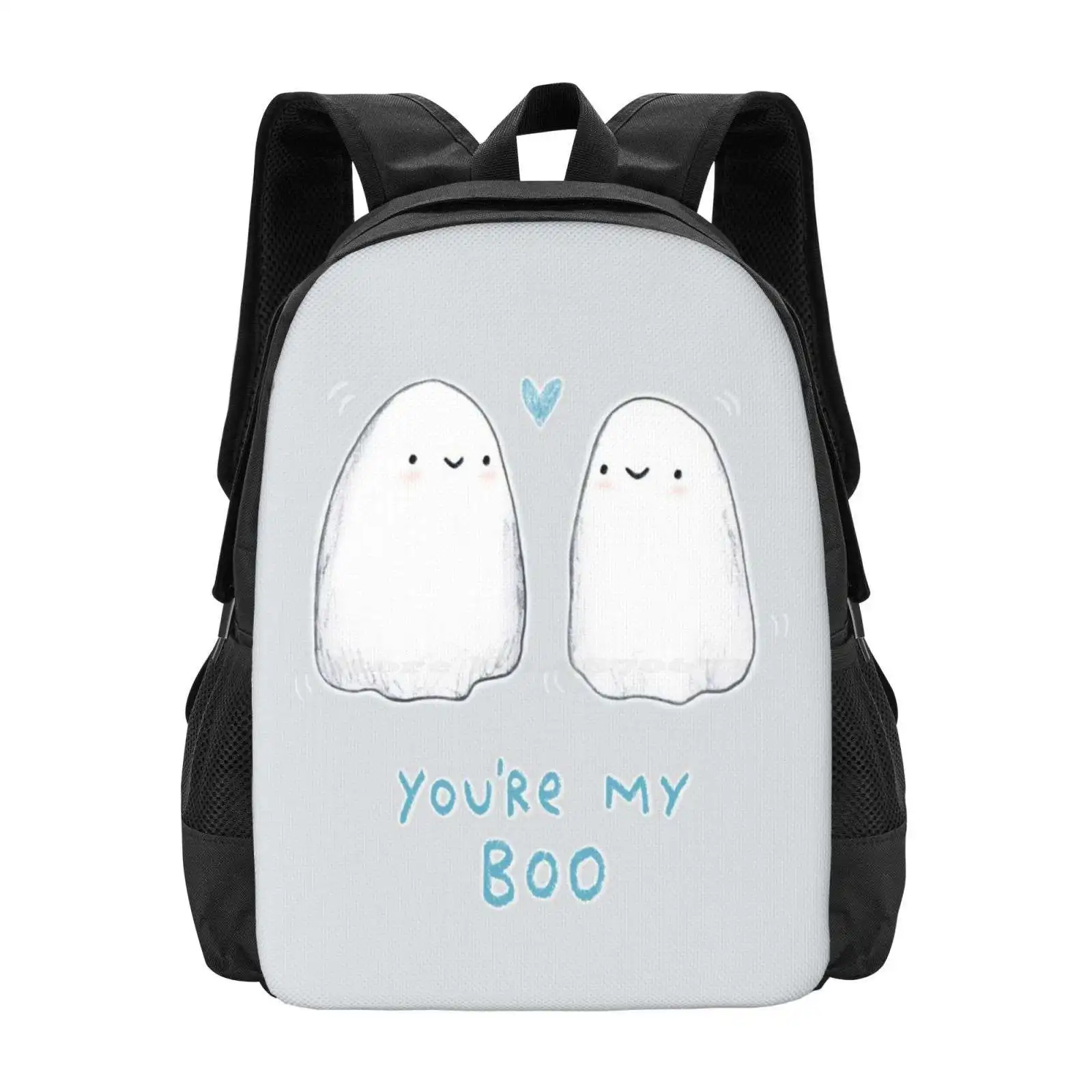 Spooky Love Hot Sale Schoolbag Backpack Fashion Bags Boo Love Ghosts Ghosties Scary Spooky Spooki Valentine Girlfriend